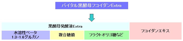 βグルカン、複合糖鎖、フコイダンイメージ図