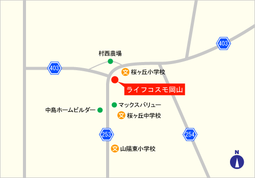 ライフコスモ岡山　地図